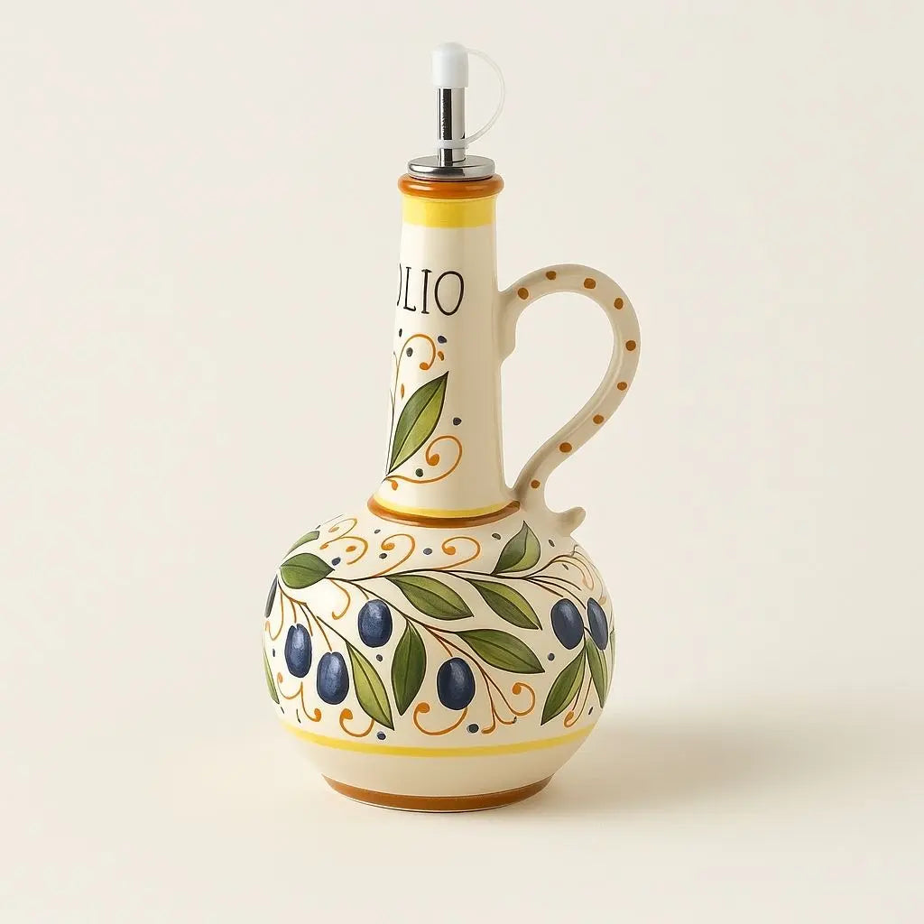 Tuscan Ceramic Olive Oil & Vinegar Bottle