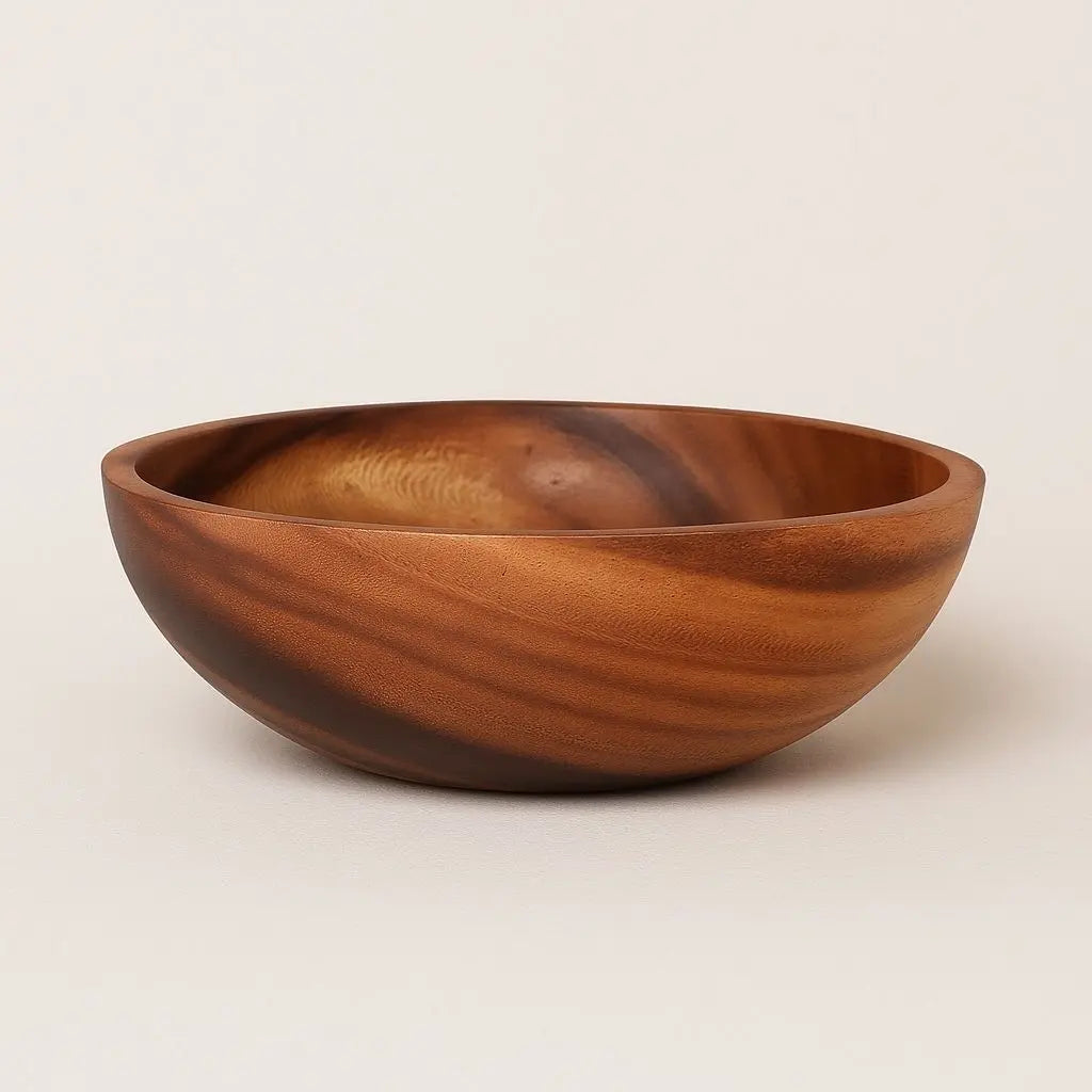 Elias Handcrafted Natural Wood Bowl