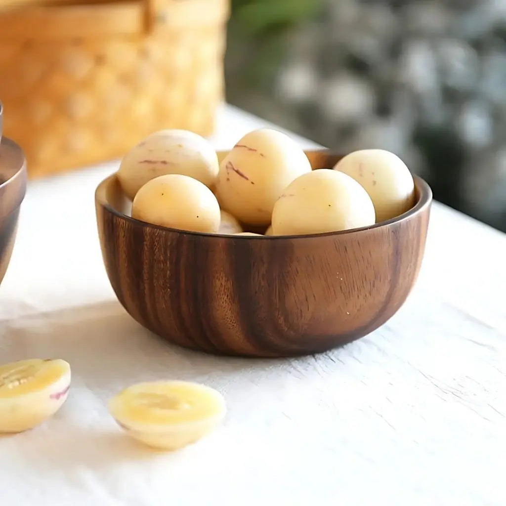 Elias Handcrafted Natural Wood Bowl