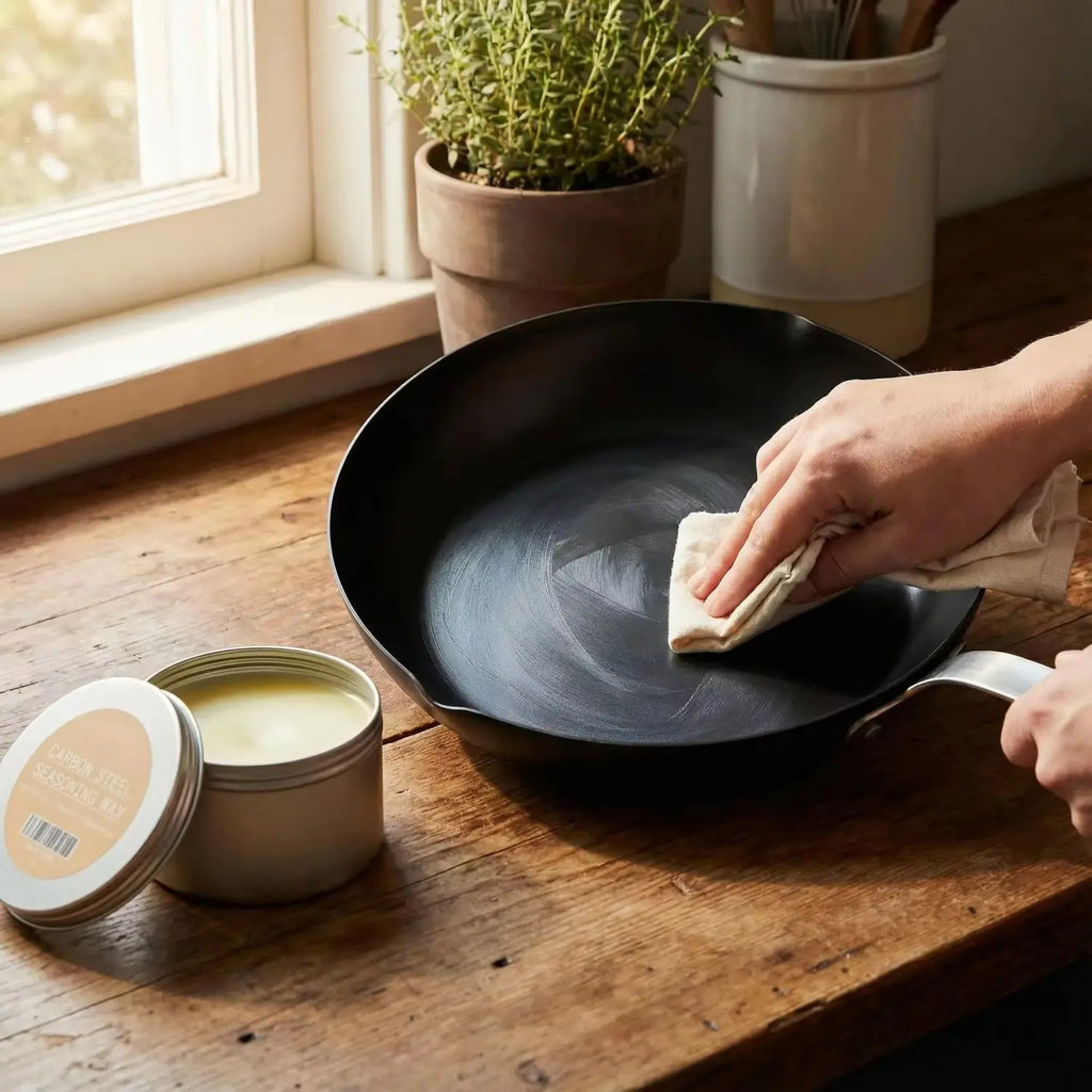Seasoned Carbon Steel Frying Pan
