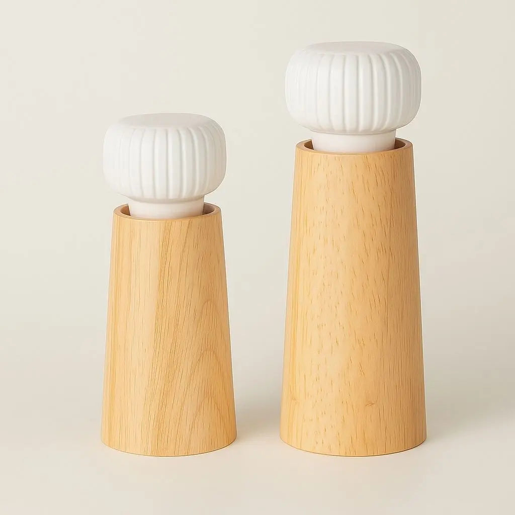 Evelyn Ceramic & Wood Pepper Grinder – Manual Spice Mill