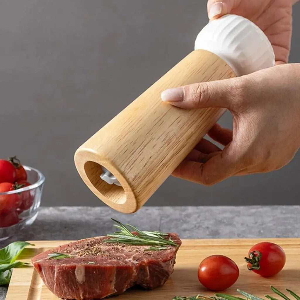 Evelyn Ceramic & Wood Pepper Grinder – Manual Spice Mill