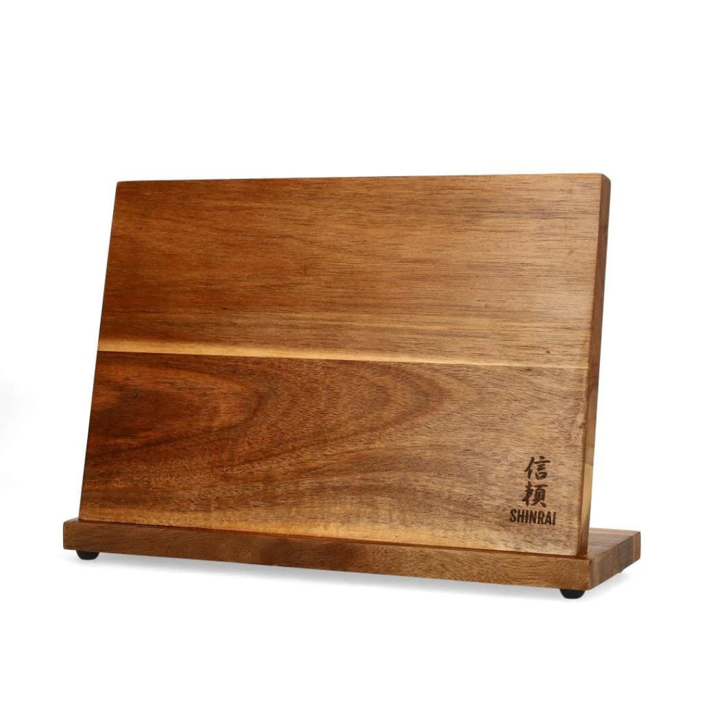 Magnetic Knife Block Single Sided- Acacia Wood