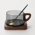 Aurora Wooden Handle Glass Cup Set