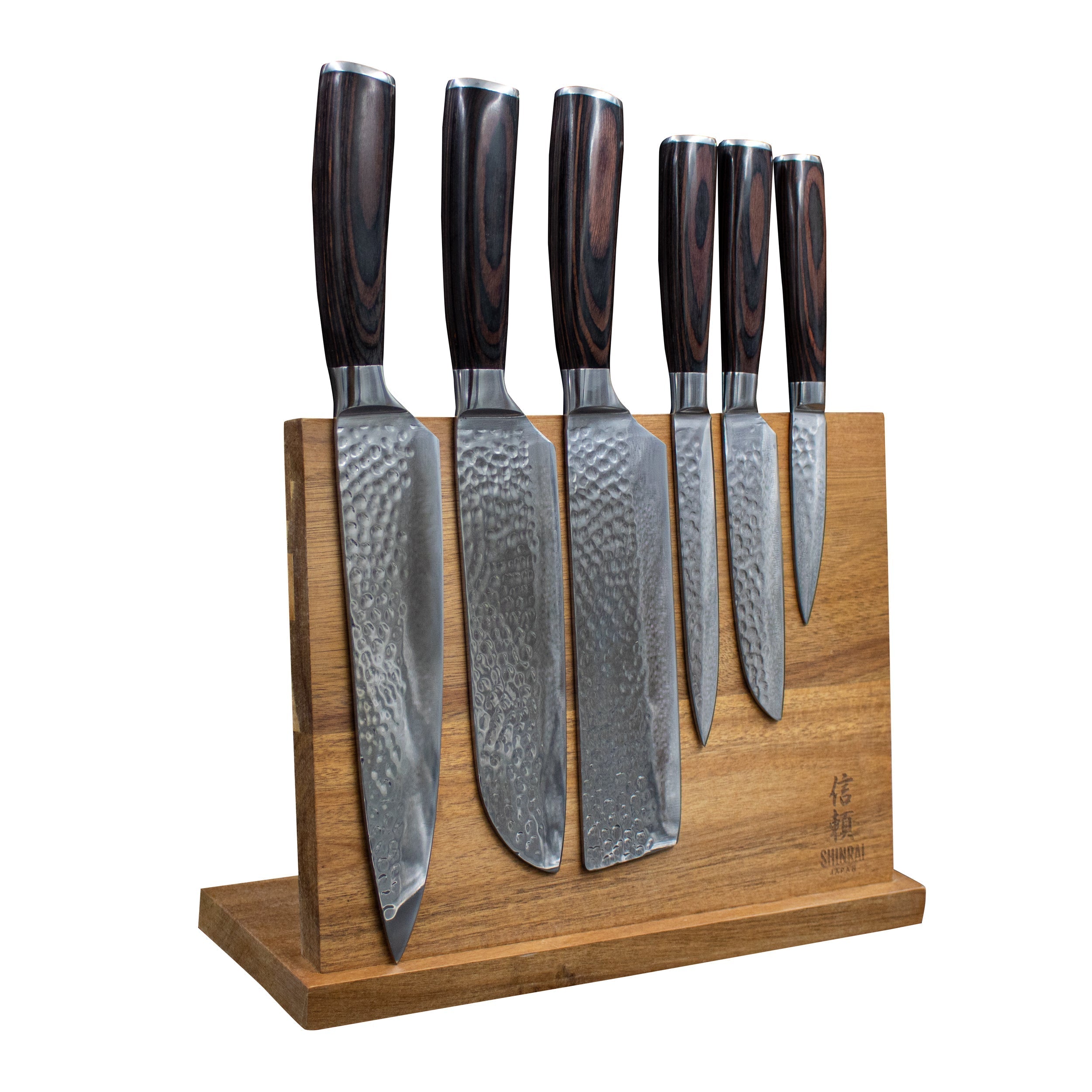 Magnetic Knife Block Single Sided- Acacia Wood